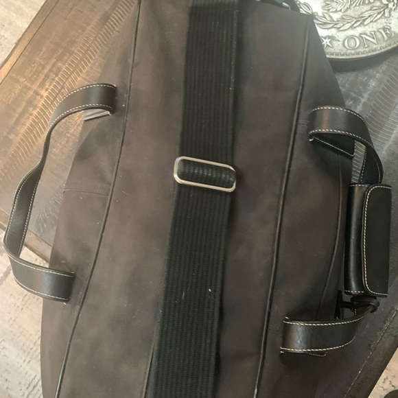 Vintage coach duffel, large, black with silver accents. - Picture 7 of 9